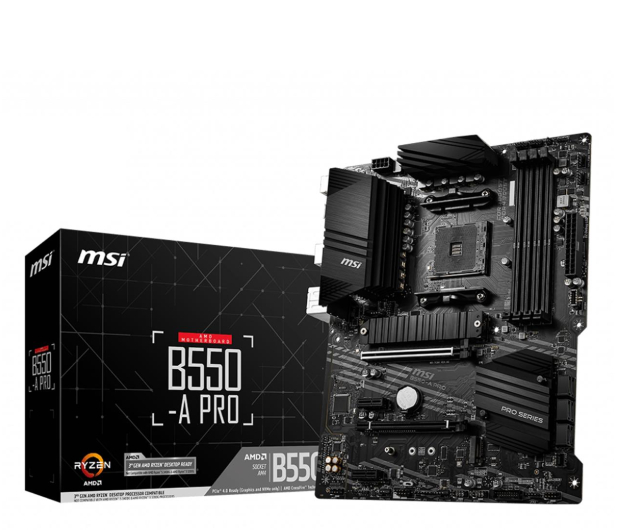 MSI Płyta główna B550 A-PRO AM4 4DDR4 HDMI/DP M.2 ATX B550-A PRO - 572283 - zdjęcie